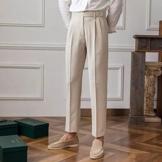 CapitalClothes - Enzo Double-Pleat Tailored Trousers